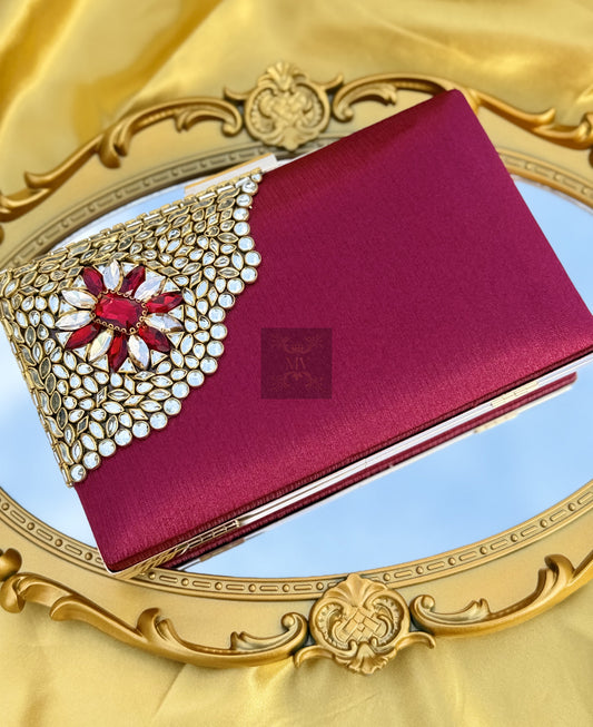 Rubai Semi Kundan Clutch Bag